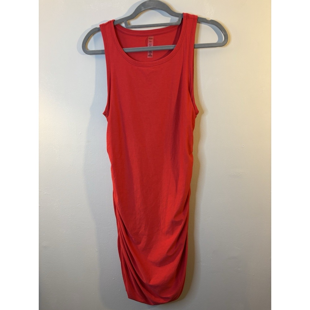 BEYOND YOGA Red Featherweight Ruched Mini Tank Dress M Comfy